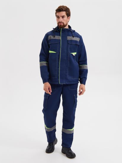 Костюм "Грань" полукомбинезон (синий) с капюшоном