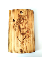 Разделочная доска из спила Сибирского кедра Лошадь