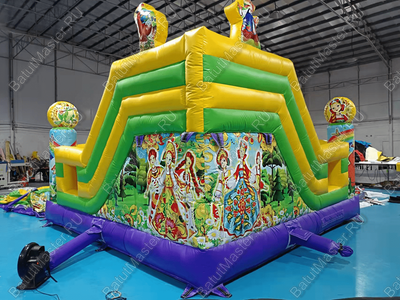 Коммерческий надувной батут "Русские сказки", 5x5x3.5 м.