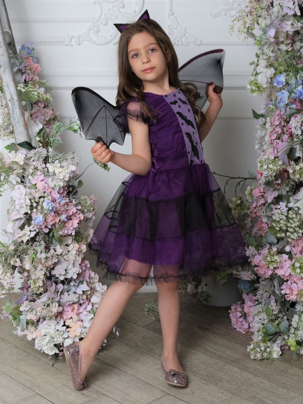 Костюм летучей мыши на Хэллоуин с крыльями и ободком