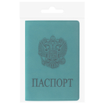 Обложка для паспорта мягкий полиуретан "Герб" темно-бирюзовая STAFF (5 штук в упаковке)
