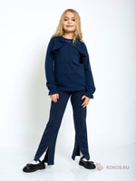 Брюки "Школа-4", р. 128, тёмно-синий, (Ивашка)