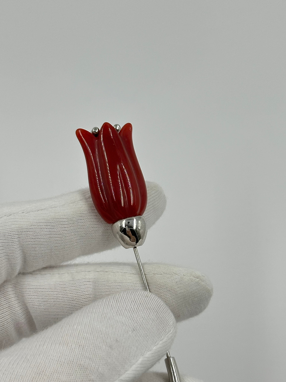 Брошь булавка Тюльпан Givenchy 1978 год