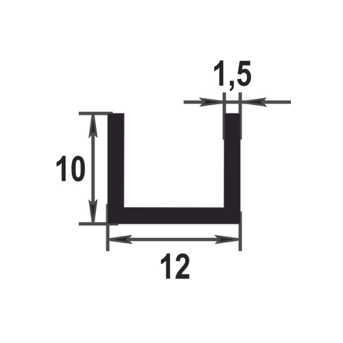 Швеллер Лука 10*12*10*1,5 Шв 02.2000.504л бронза