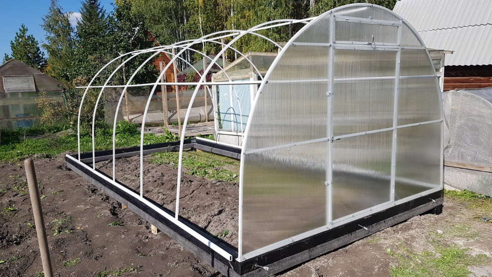 Каркас теплицы "Удачная" Оцинкованная Классик (на ребро) 20*20мм шаг дуг 0.67м, Ширина 3м, высота 2,1м, длина 4м.