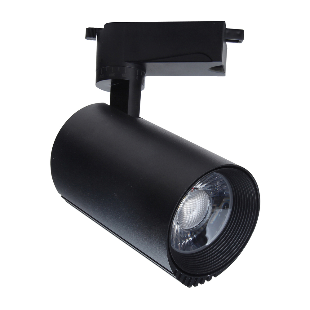 Светодиодный светильник для однофазной трековой системы 20Вт, 2475Лм, 4200К, Ra>80, материал  алюминий/пластик, цвет чёрный матовый