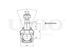 Опора шаровая передняя нижняя UNIO SSP-20071