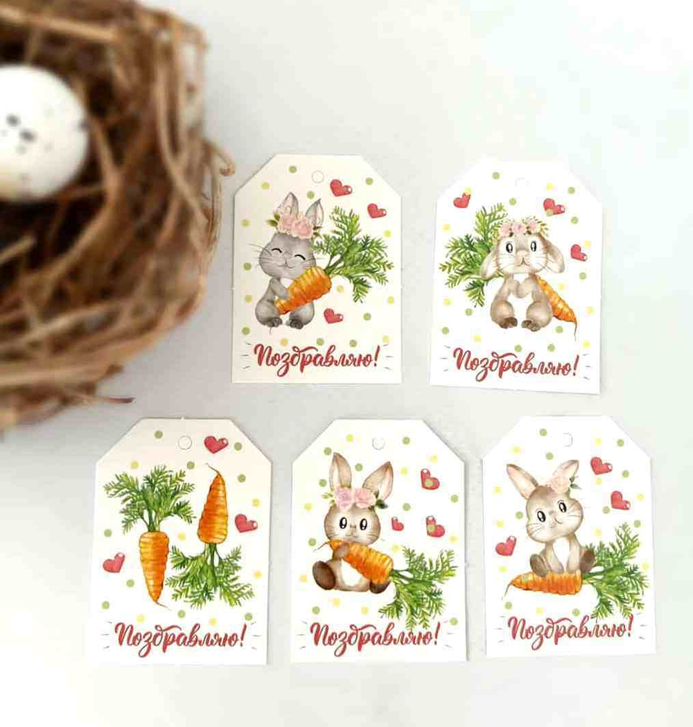 Комплект бирок “Морковки”, 6 шт.