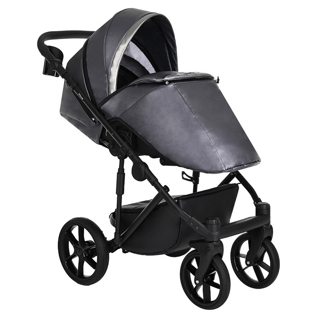 Детская коляска Pituso Luna 2 в 1 Кожа 10210 Кожа/Silver Dark Grey