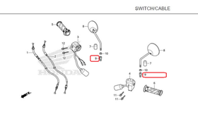 90101-KWW-640. BOLT, ADAPTER, 10MM