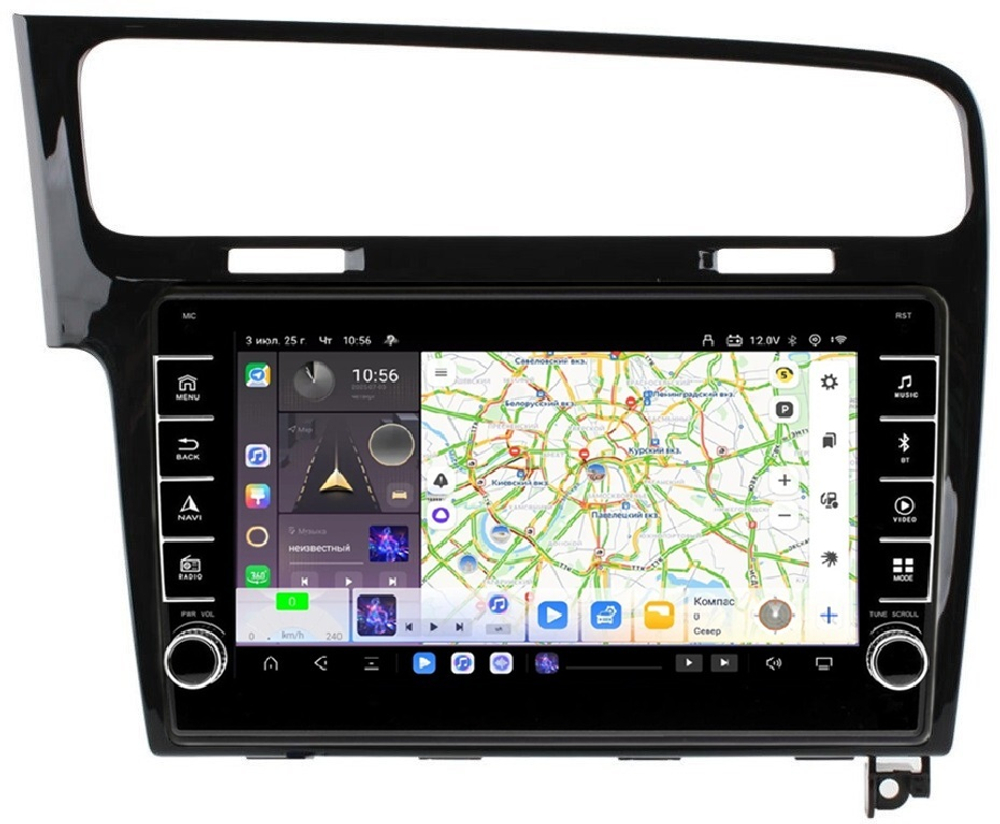 Магнитола для Volkswagen Golf 7 2012-2020 - Carmedia OL-1907 (кнопки и крутилки) Android 13, TS20, 6+128Гб, CarPlay, 4G SIM-слот