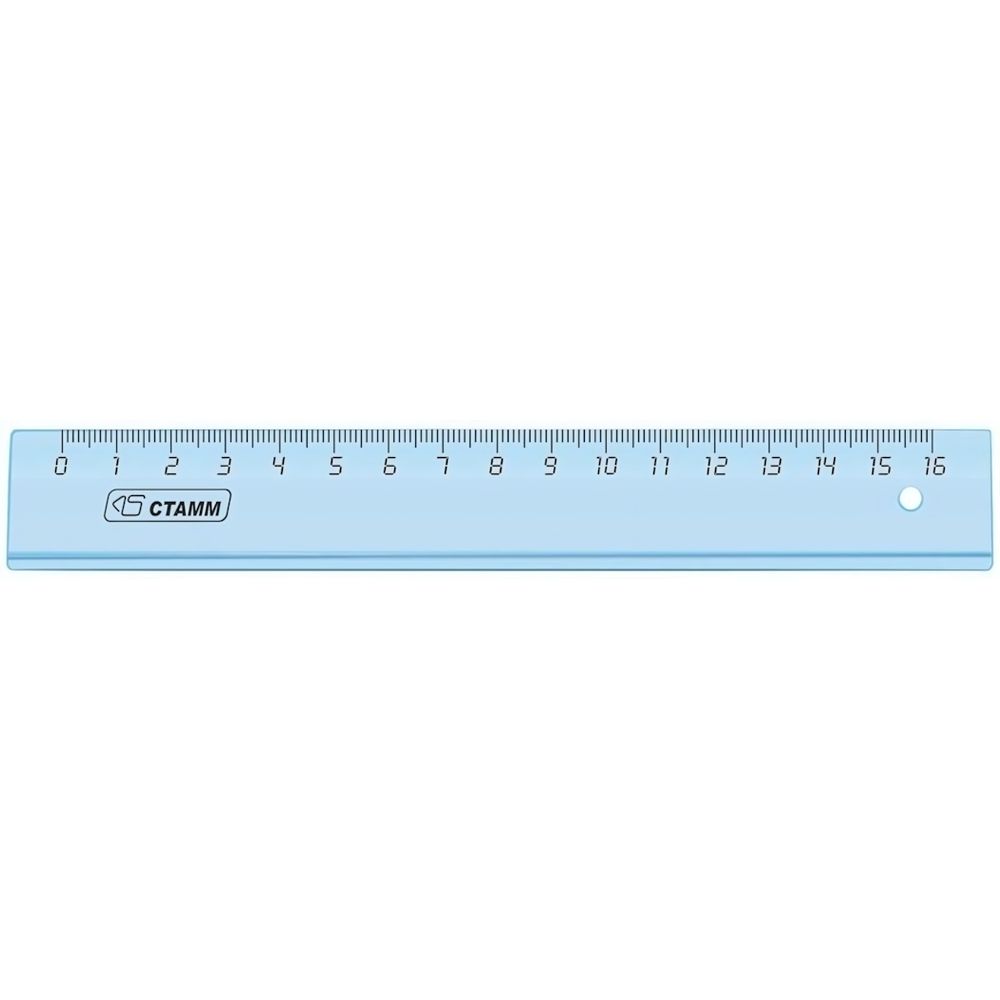 Линейка 16см &quot;Cristal&quot;, прозрачная ЛН1000 (Стамм)