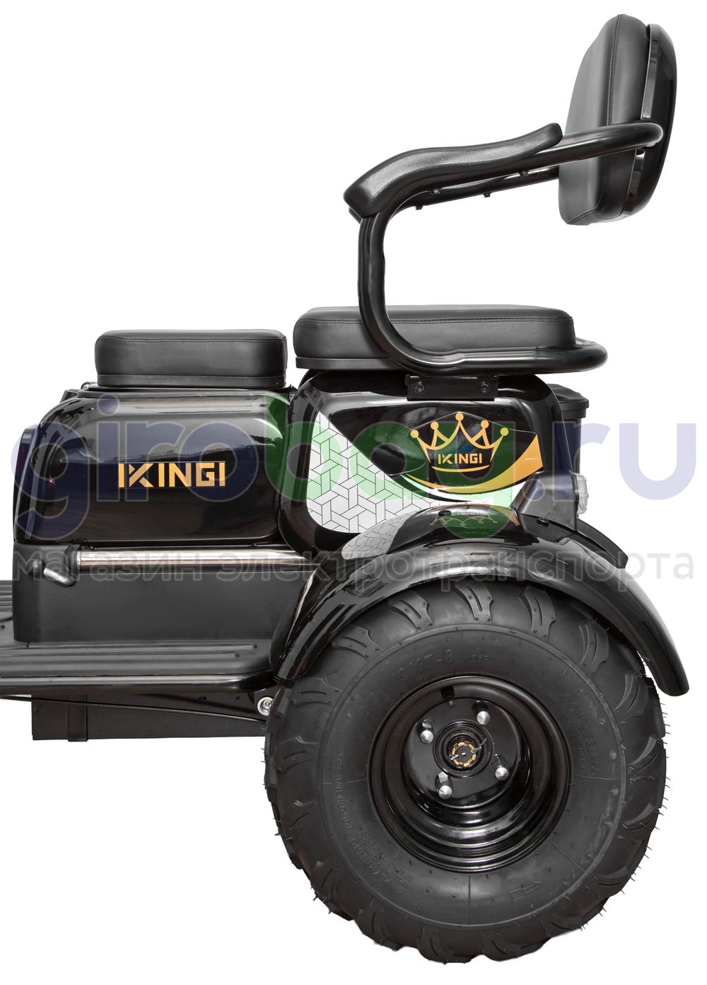 Электротрицикл IKINGI T3 Pro MAX 1000W (60V/30Ah) - Чёрный фото №20