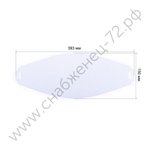 Поликарбонатное стекло внешнее 393  х 150  х 1 мм (РФ)