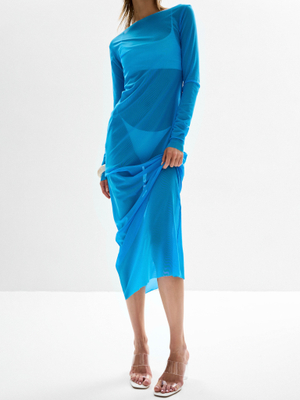 №044 Платье-сетка (голубой)