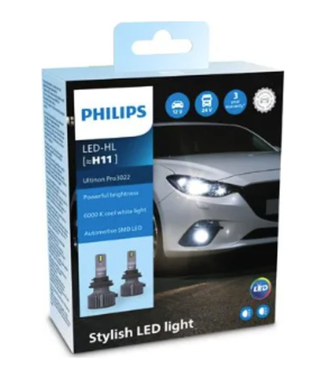 Автолампа LED Н11\8 к-т Philips Ultinjn Pro3022 25W 6500К 12/24V (11362U3022X2) ORIGINAL