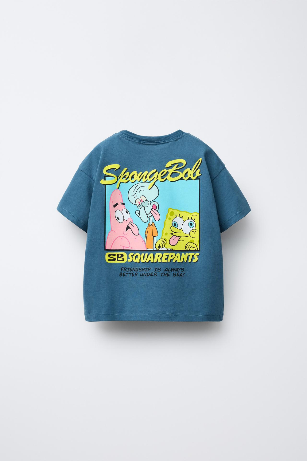 ZARA ФУТБОЛКА С ПРИНТОМ SPONGEBOB SQUAREPANTS © NICKELODEON, СИНИЙ