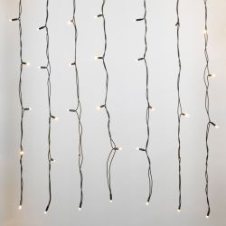 ULD-C2030-240-TBK WARM WHITE IP67 Занавес светодиодный с эффектом мерцания. 3х2м. Соединяемый. 240 светодиодов. Теплый белый свет. Провод черный. TM Uniel.