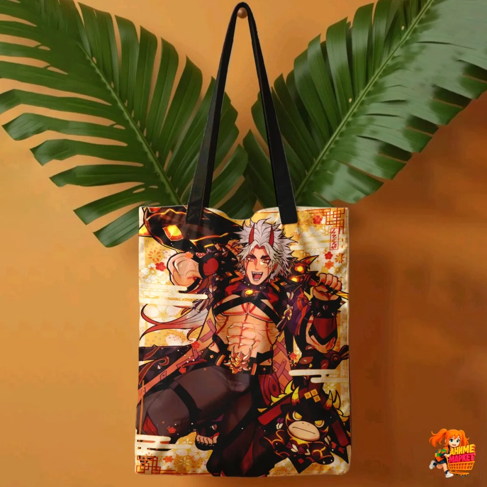 Сумка шоппер с принтом Genshin Impact