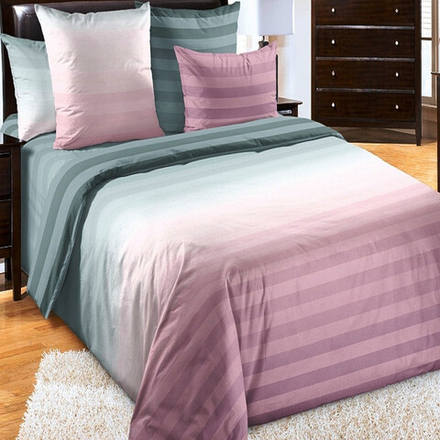 Комплект постельного белья "ВЛ. ТУМАННОЕ УТРО (РОЗОВЫЙ)", перкаль, 100% хлопок.