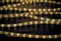 Дюралайт светодиодный 2-х проводной, диаметр 13 мм., 220В, теплые белые LED лампы 36 шт на 1 м., бухта 100 м., матовый, статика, Teamprof (TPF-DL-2WHM-100-240-WW)