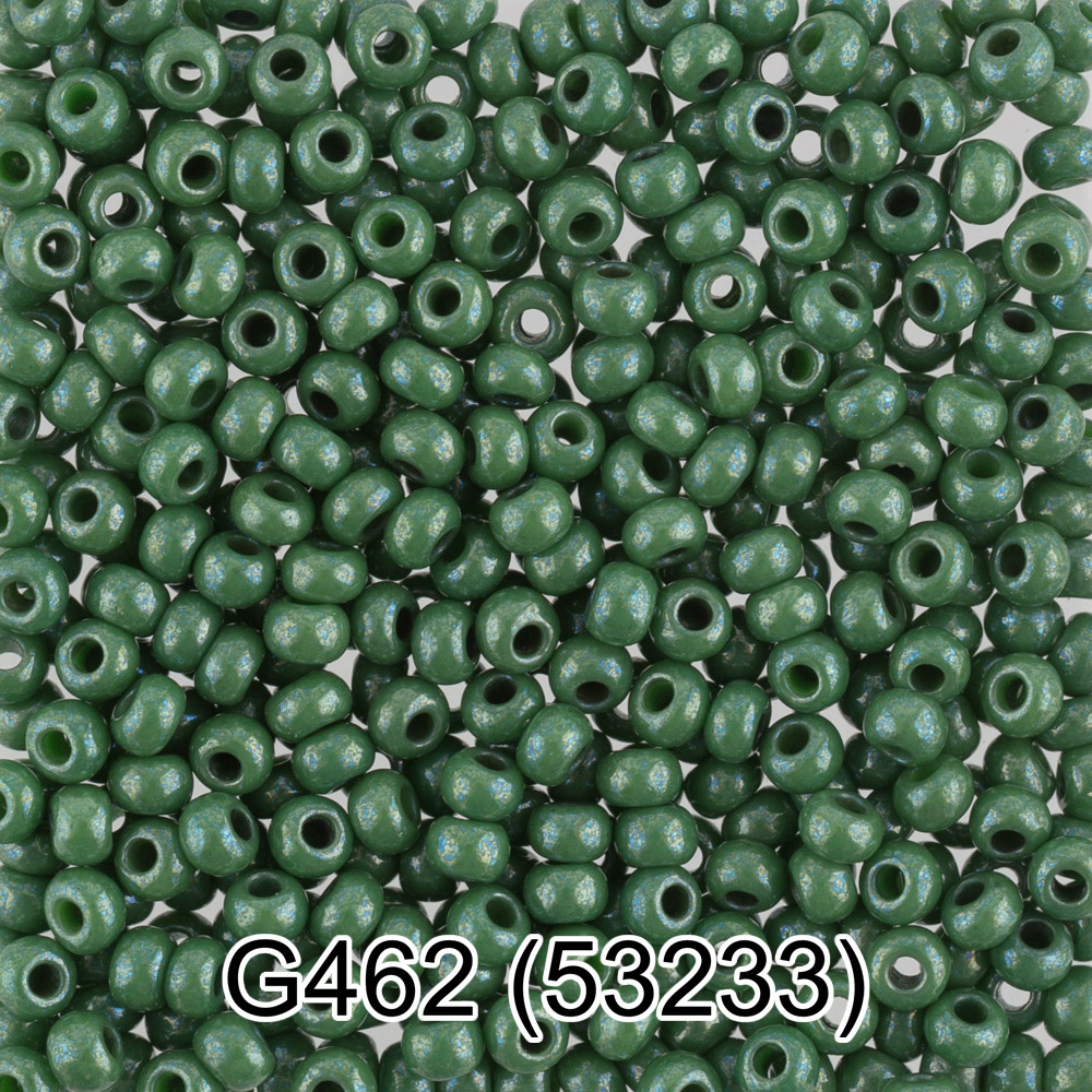 Бисер Чехия "GAMMA" круглый 7 10/0 2.3 мм G462 т.зеленый ( 53233 )