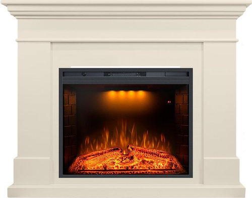 Каминокомплект California - Слоновая кость с очагом Emerald 28