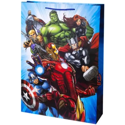 Бумажный пакет «Команда Мстителей» 140 г/м2 / 33х45.7х10.2см (арт.81190) *Дисней