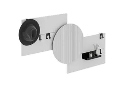 Вешалка Stripe M горизонтальная с зеркалом D 60 см (белый)