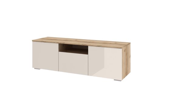 Тумба ТВ ПМ-311.11 исп.7 Бежевый глянец/Дуб Делано