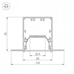 Соединитель угловой L-образный накладной Arlight S-LUX 030129