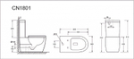 Унитаз-компакт Ceramica Nova Mia Rimless CN1801 крышка микролифт безободковый