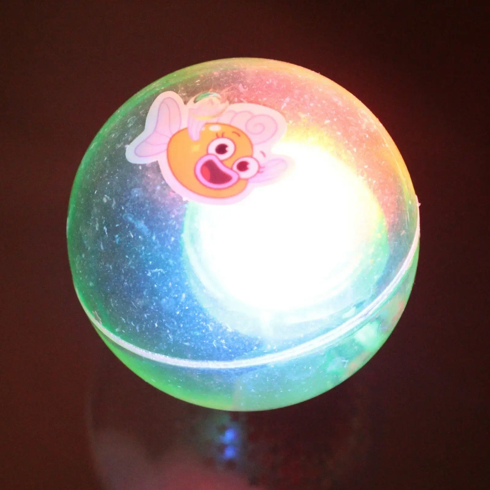 Мяч 6,5 см «Морские жители» (попрыгун с водой и подсветкой) СТИКЕР НА ВЛОЖЕНИЕ