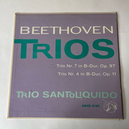 Винтажная виниловая пластинка LP Beethoven Бетховен, Trio Santoliquido Beethoven Trios, Trio Nr. 7 In B-Dur, Op.97 (Германия 1967)