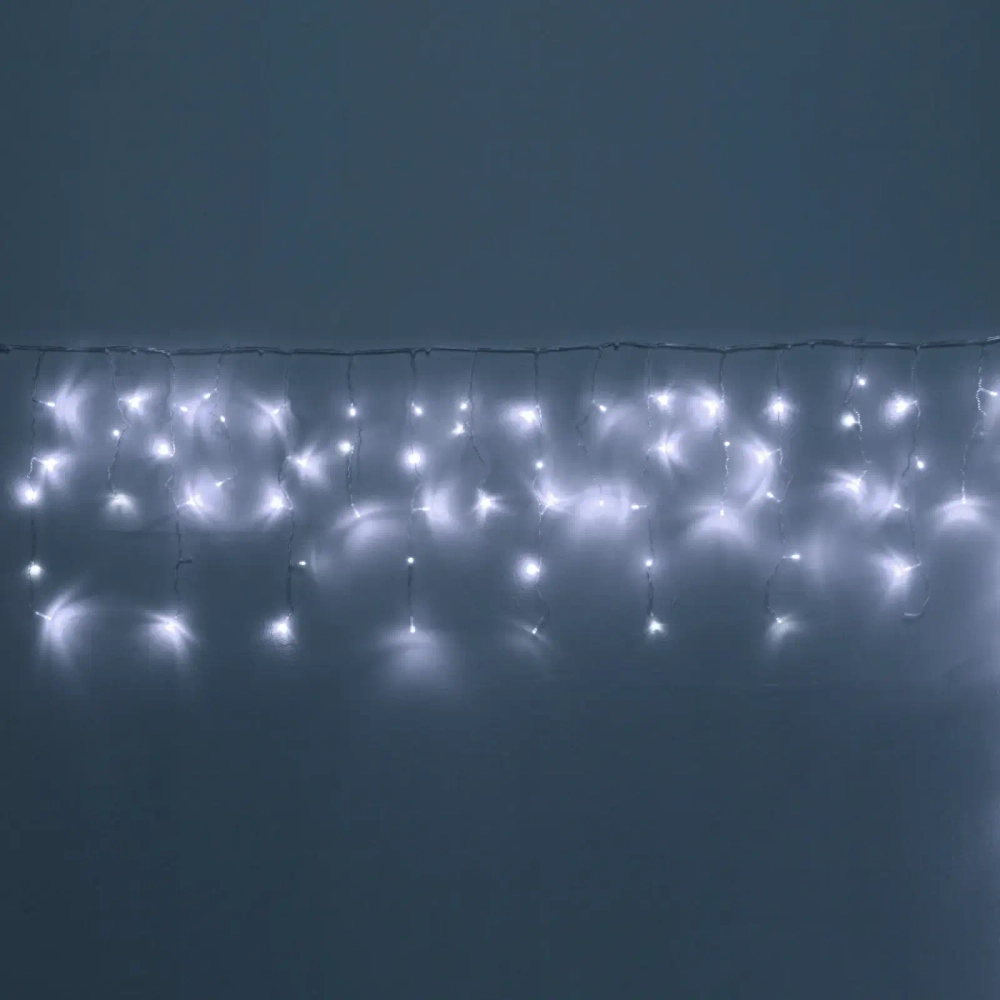 Гирлянда для дома БАХРОМА «Мерцание Premium» ш3м* в0,3/0,5 м 120 ламп LED, прозрачн.провод, 1реж,, IP-40, Белый (возможность соединения)