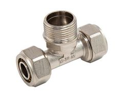 Тройник обжимной I-TECH НР 16*1/2*16 для металлопластиковых труб 26012