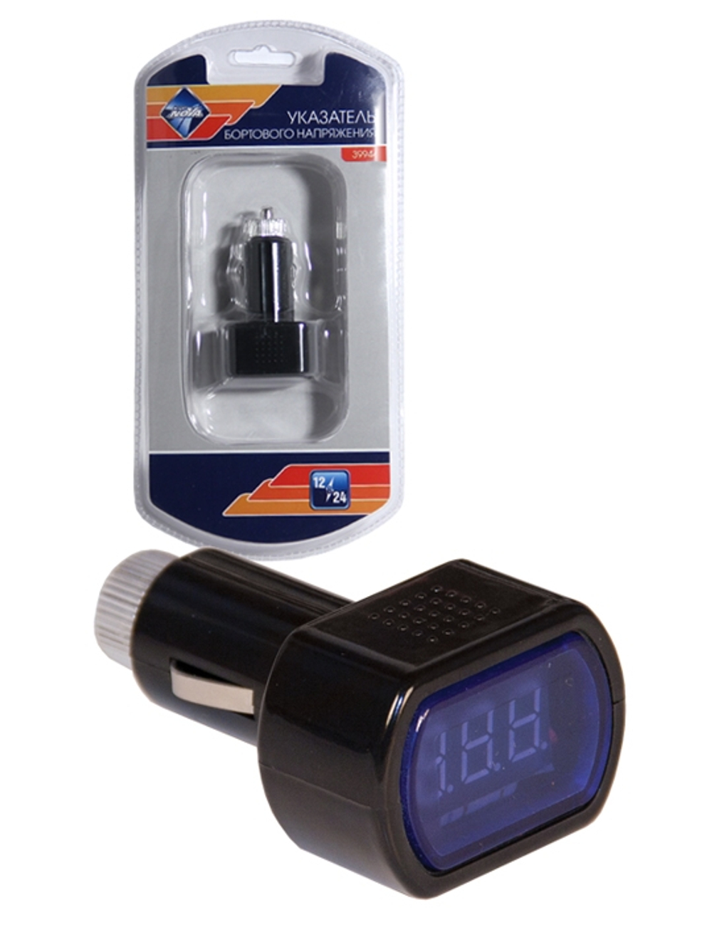 Вольтметр электронный в прикуриватель 12v\24v Nova Bright 39944