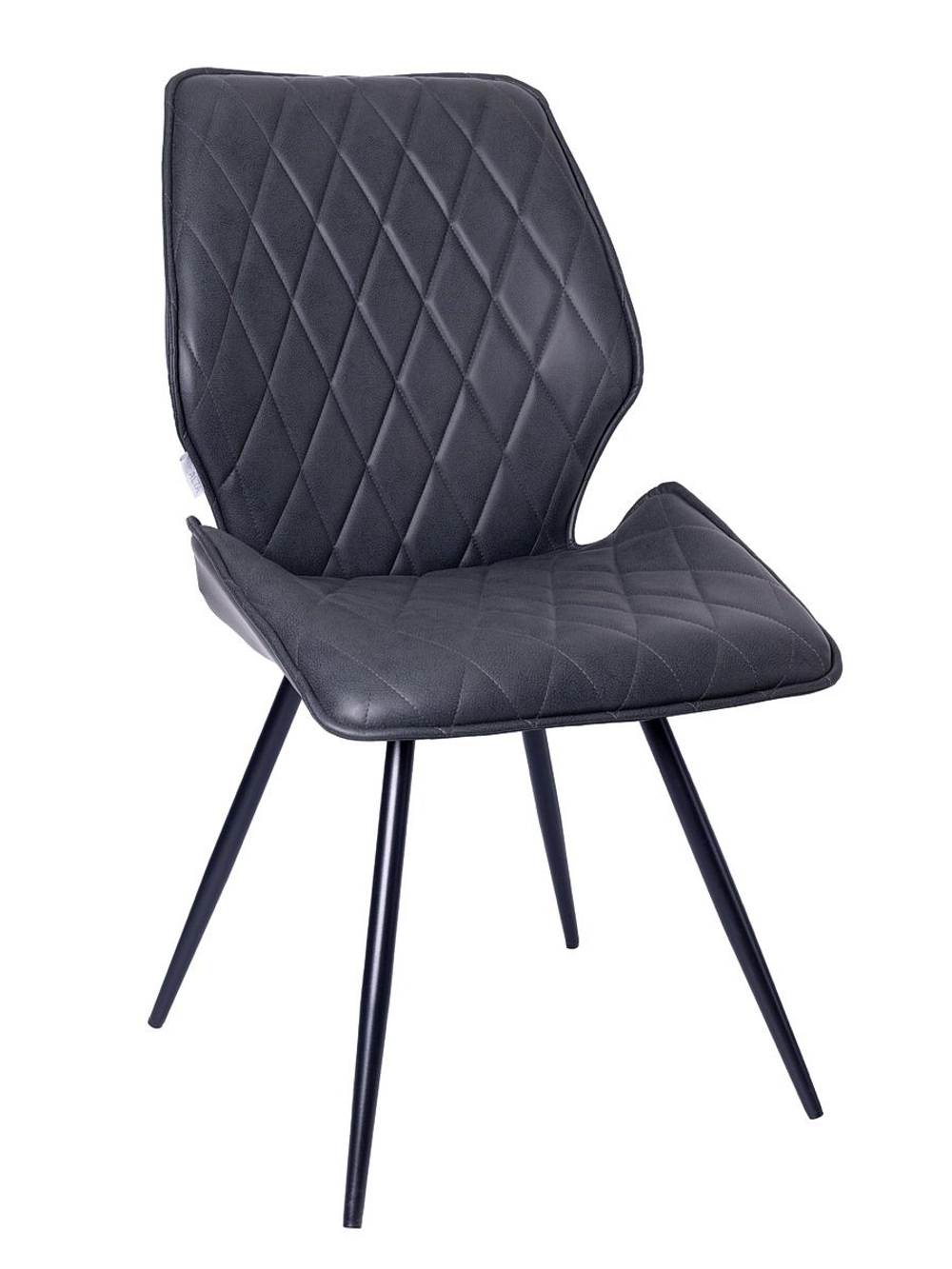 Стул LA ALTA OSTIN 180 экокожа черный, каркас круглый черный