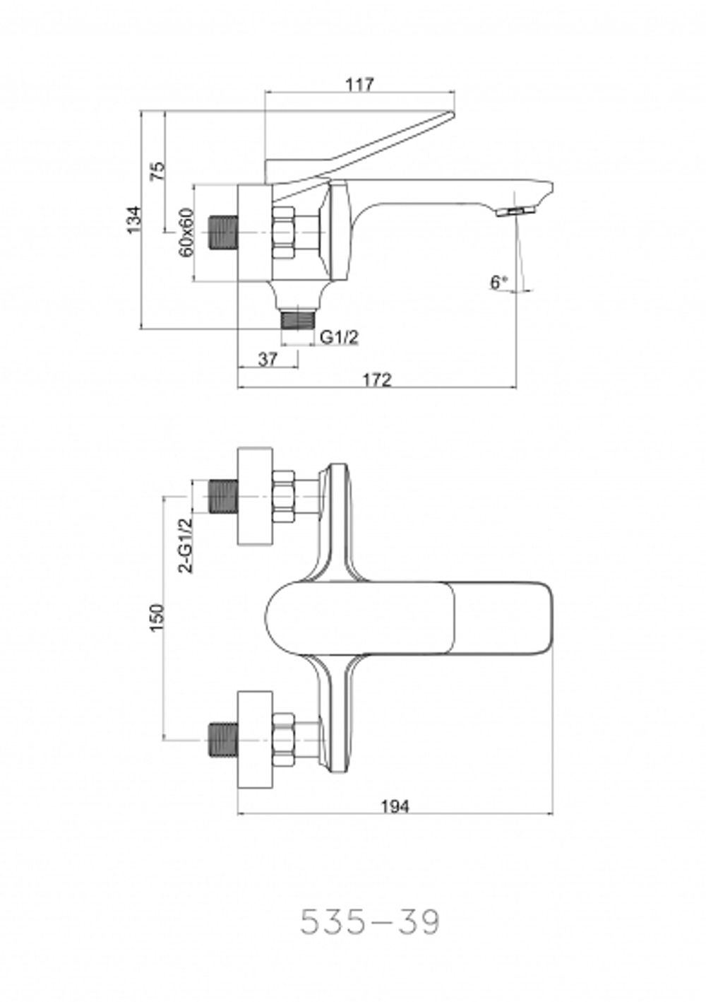 СМЕСИТЕЛЬ ODRA ДЛЯ ВАННЫ