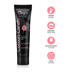 Съедобный интимный гель Orgie Lube Tube Cotton Candy, 100 мл