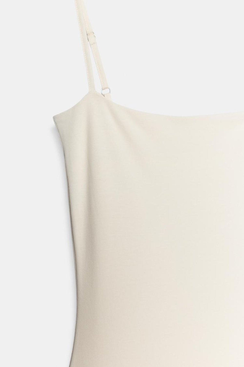 ZARA КОМБИНИРОВАННОЕ ПЛАТЬЕ С ВОЛАНАМИ, ЭКРЮ