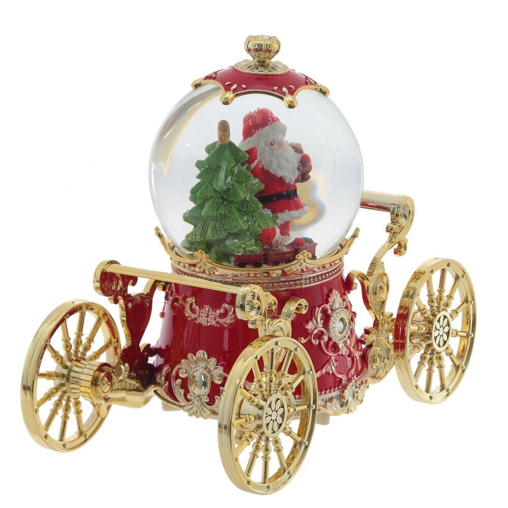 GAEM Фигурка декор "Дед Мороз" в стекл шаре (муз, подсвет, вьюга, 3xAAA н/п), D10 см, L22 W11 H19 см