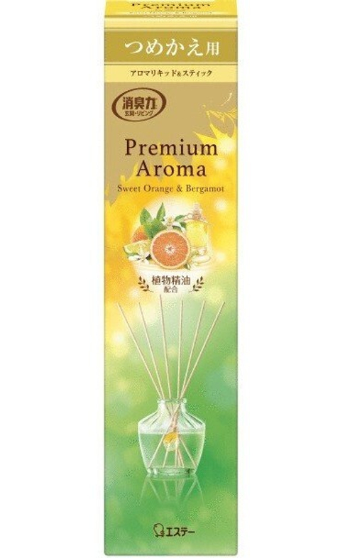 "ST" Освежитель воздуха для комнаты «Апельсин и бергамот» (сменная упаковка - наполнитель + палочки), 65 мл