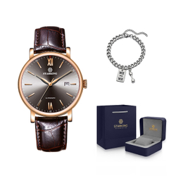 STARKING Automatic Mechanical Movement Watch Men"s Watches White Dial