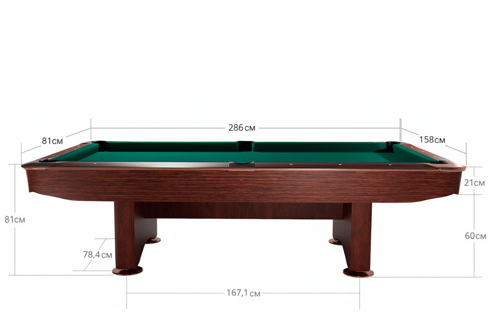 Бильярдный стол Competition 9 футов (пул, цвет махагон)