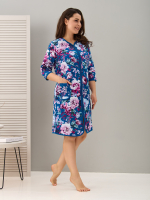 Халат Х-262/индиго-цветущийсад