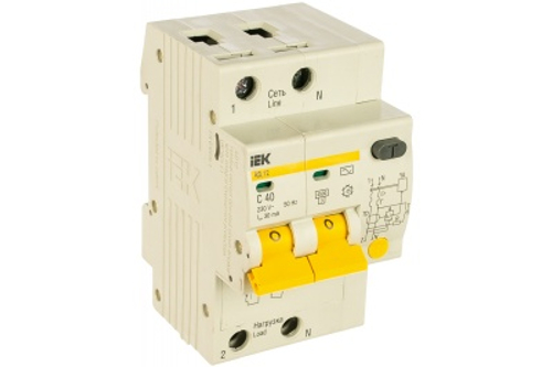 Диф.автомат АД12 2Р 40А 30мА ИЭК