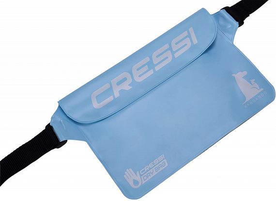 Сумка поясная Cressi герметичная Kangaroo Dry Pouch голубая