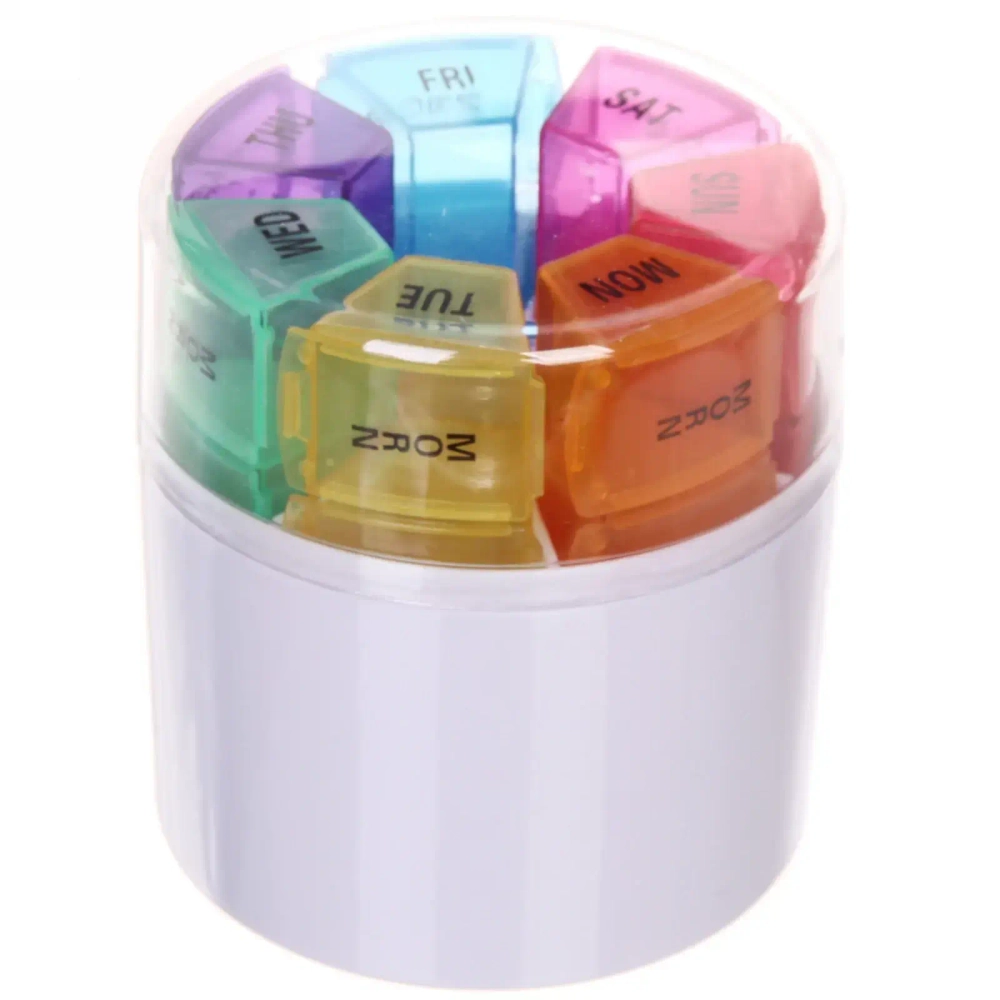 Таблетница - органайзер 28 ячеек «VOSTOKDOM», 8.8*8.8*9.7см (упаковка коробка)