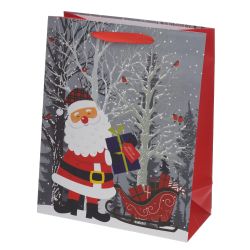 GAEM Пакет подарочный M (бумага 210г/м2, блок 12шт), L26 W12 H32 см, 4в.